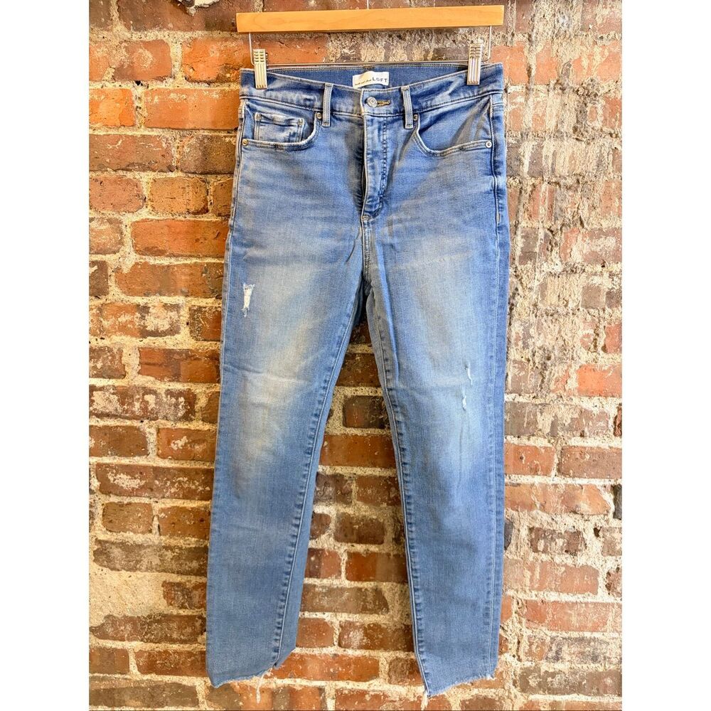 LOFT • THE SKINNY • Blue Denim Faded Skinny Jean • Ladies 27/4